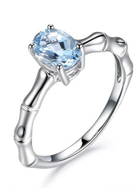 臻荣欧美创意竹节戒指克拉合成