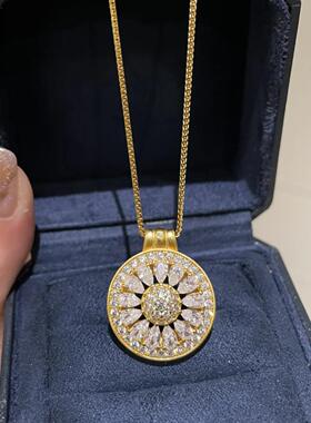 新中式古法罗盘柠檬片项链轻奢