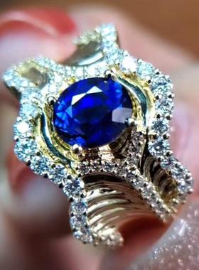 意大利工艺皇家蓝蓝宝石戒指
