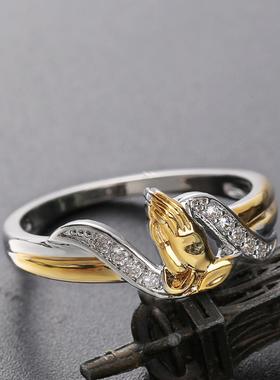 臻荣wish新款创意双手祈祷分色