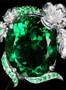 臻荣ebay热卖镶嵌祖母绿蛋形宝石