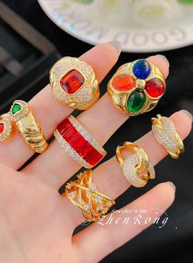 宝家vintage中古珠宝琉璃戒指