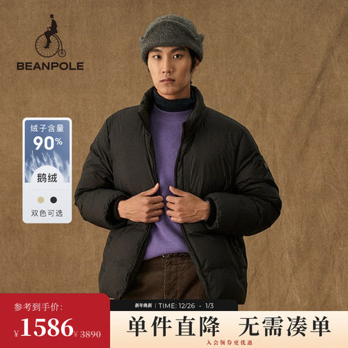 滨波简约立领鹅绒羽绒服