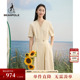 韩式 BEANPOLE滨波 女士优雅职场风时尚 穿搭收腰温柔V领度假连衣裙