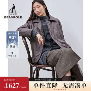 90%鹅绒 女士中长腰带轻量羽绒服 BEANPOLE滨波