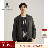 BEANPOLE滨波男士 商务风优雅休闲简约黑色通勤基础款 菱格绗缝棉服