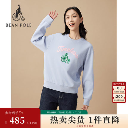 BEANPOLE滨波女士商务休闲Timeless主题美拉蓝情侣款时尚气质卫衣