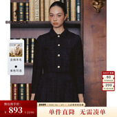 女士商务休闲粗花呢短款 含绵羊毛 BEANPOLE滨波 翻领单西