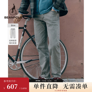 版 休闲优雅基础简约通勤牛仔SLIM长裤 型 男士 BEANPOLE滨波 修身