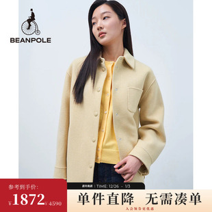 BEANPOLE滨波 女士米白休闲气质大衣外套 新款