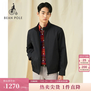 BEANPOLE滨波春季男士简约通勤基础款黑色惠灵顿休闲长袖夹克外套
