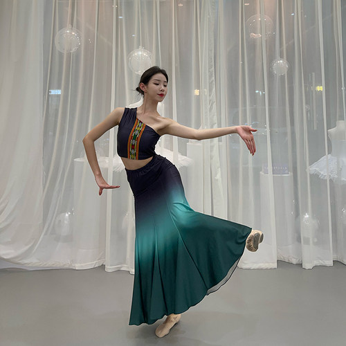 傣族舞蹈艺考修身显白孔雀舞蹈服