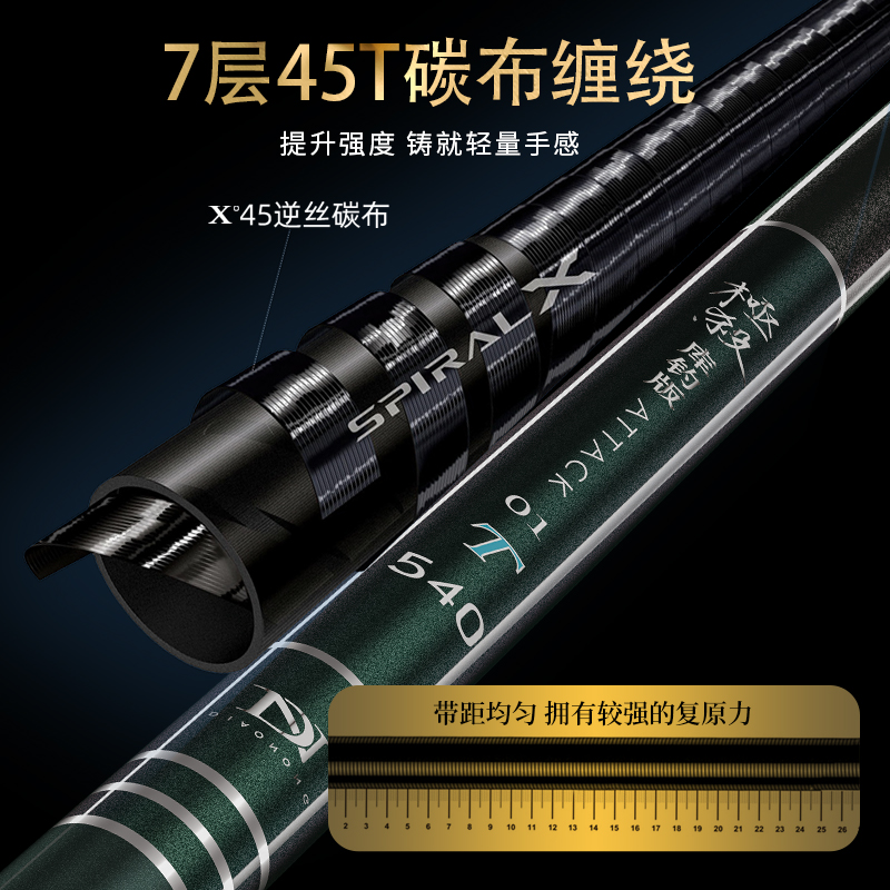 轻量黑坑巨物名牌综合钓鱼竿