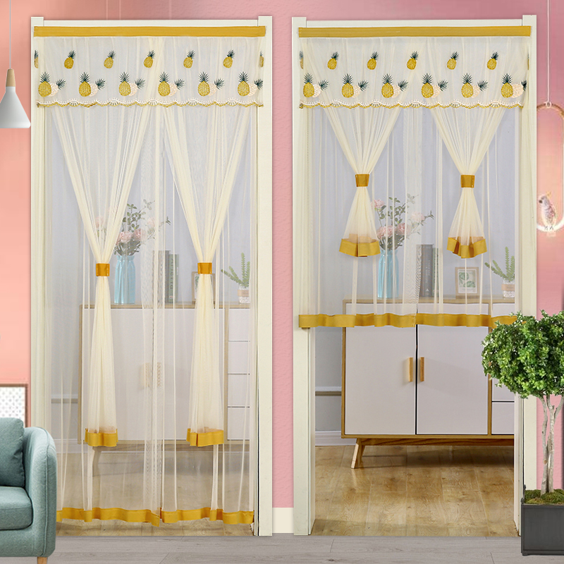 蕾丝门帘免打孔防蚊帘隔断风水帘简约家用挂帘免打孔透气半帘夏季|msdalam kategori rumah Fabrik, Langsir dan aksesori langsir, Curtain - dari Buy2taobao.com untuk memberikan perkhidmatan ejen Taobao profesional membeli