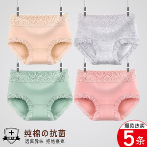女士内裤女2023新款爆款时尚性感纯棉中腰100%全棉裆抗菌平角无痕