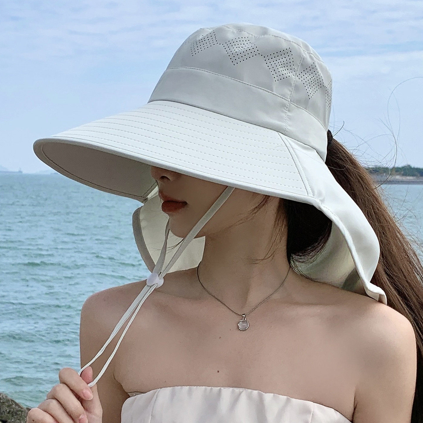 大檐防晒帽女夏季舒适透气太阳帽