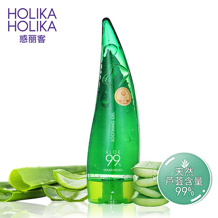 HOLIKAHOLIKA惑丽客天然芦荟胶舒缓啫喱韩国保湿凝胶官方正品补水