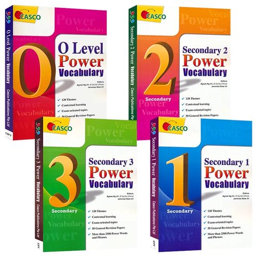 Casco Secondary Power Vocabulary Sec 1-3  O Level  新加坡英语 词汇加强练习 初中1-3 O水准 4册 初中英语教辅 英文原版进口书