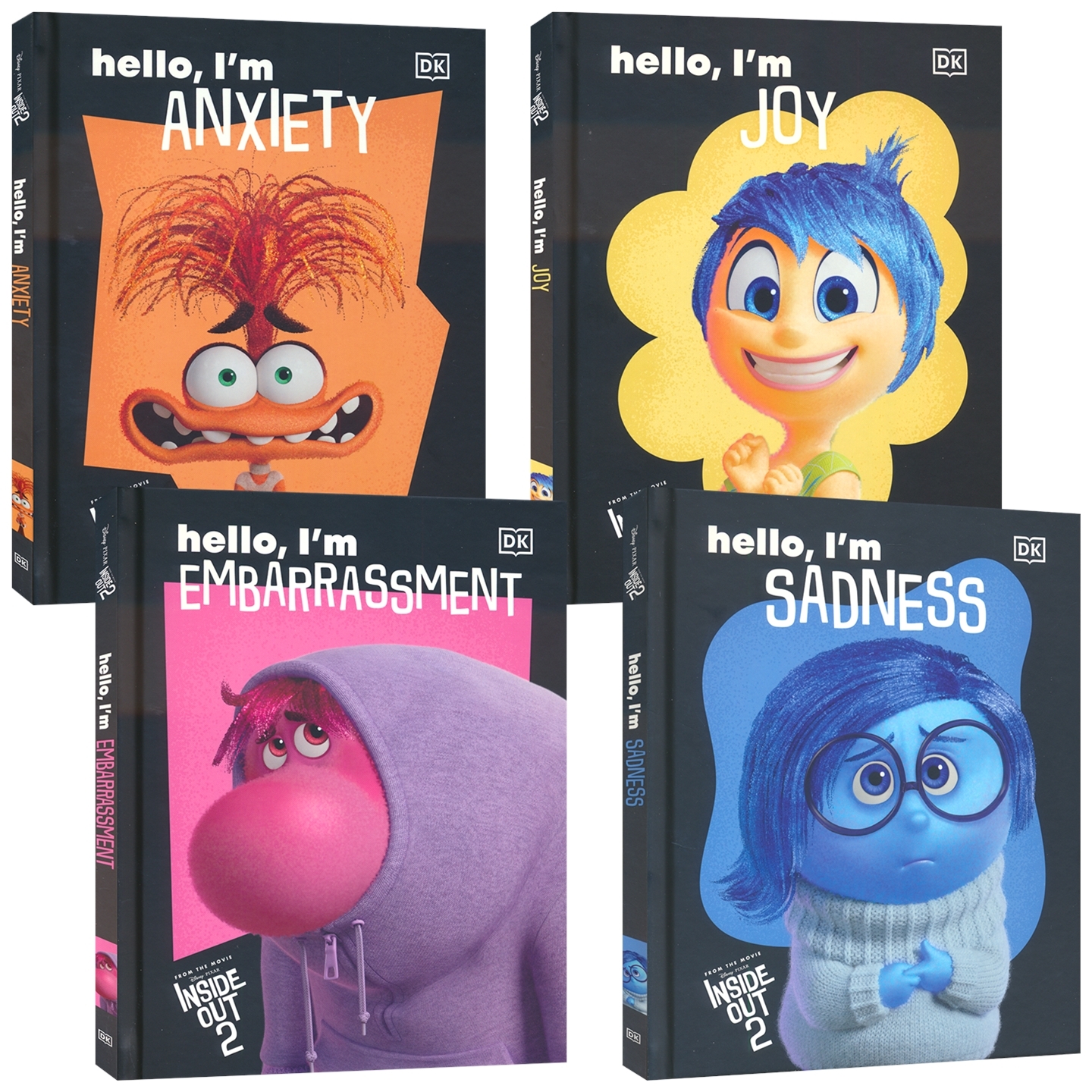 DK Disney Inside Out 2 头脑特攻队2系列4册 儿童情绪管理读物 迪士尼英语绘本童书 焦虑尴尬悲伤快乐 精装 英文原版进口图书