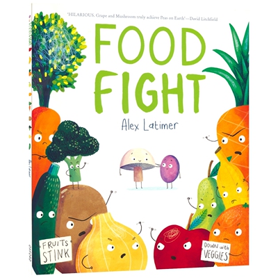 Food Fight 食物大战 蔬菜水果图画书 寓言故事绘本 友谊 学会解决冲突 亲子读物 英语早教启蒙 牛津出品 英文原版进口儿童图书