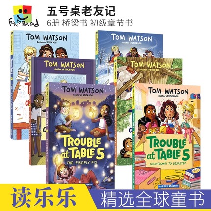 Trouble at Table 5 The Candy Caper Busted by Breakfast The Firefly Fix 五号桌老友记6册 桥梁书 初级章节书 英文原版进口