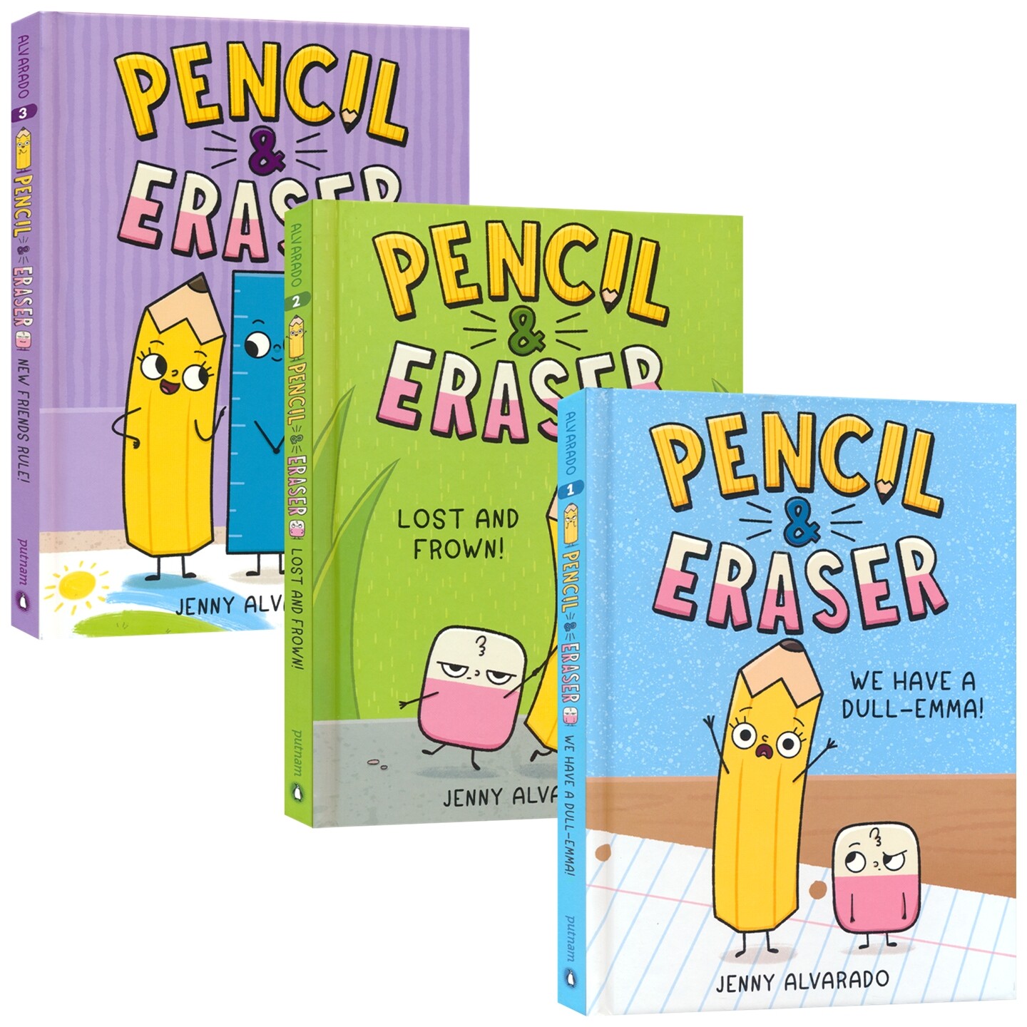Pencil & Eraser We Have a Dull-Emma 铅笔与橡皮擦系列1-3 全彩漫画小说 英语桥梁章节书 幽默友谊故事 英文原版进口儿童图书