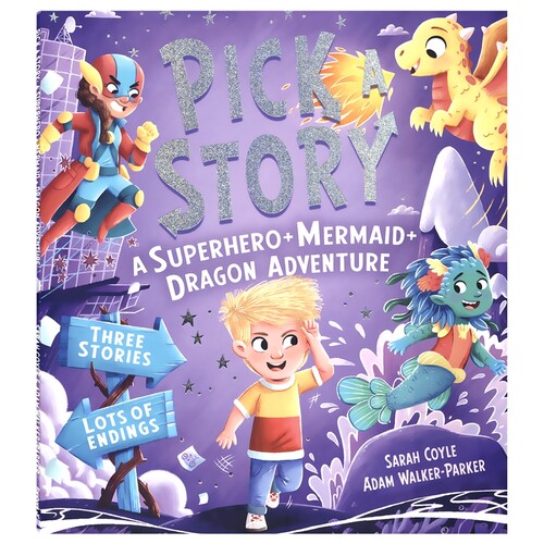 Pick a Story A Superhero Mermaid Dragon Adventure 超级英雄美人鱼龙历险记 互动游戏故事书 英语读物 英文原版进口儿童图书