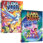 Megan Den Danger 任务系列2册 羊驼拉玛 Quest Reyes Dragons Llama 进口儿童图书 the 英文原版 奇幻冒险章节桥梁故事书
