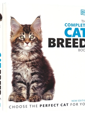 DK百科猫咪完整品种介绍 英文原版 The Complete Cat Breed Book 猫猫基本健康实用指南 猫特点收录 超140个猫猫品种收录介绍 精装