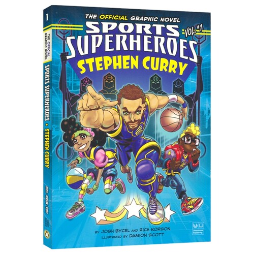 Sports Superheroes Stephen Curry 运动超级英雄系列1 斯蒂芬·库里 官方漫画 儿童图像小说 Josh Bycel 英文原版进口图书