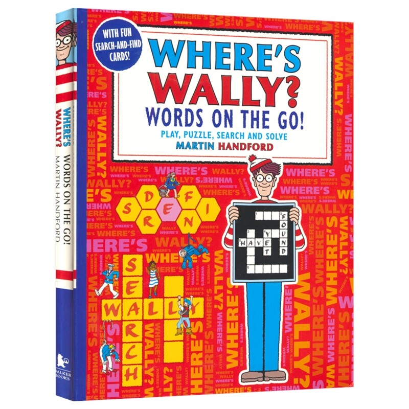 【自营】Where's Wally Words on the Go 威利在哪里 词语迷宫探险之旅 儿童益智填字游戏 英文原版进口图书