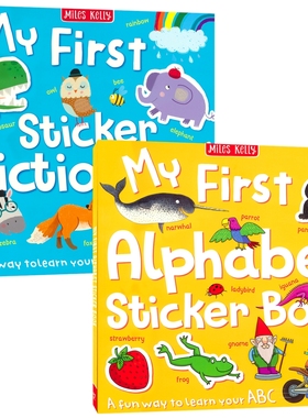 My First Alphabet Sticker Book My First Sticker Dictionary 英语字母&词汇贴纸书2册 幼儿早教启蒙读物 英文原版进口儿童图书