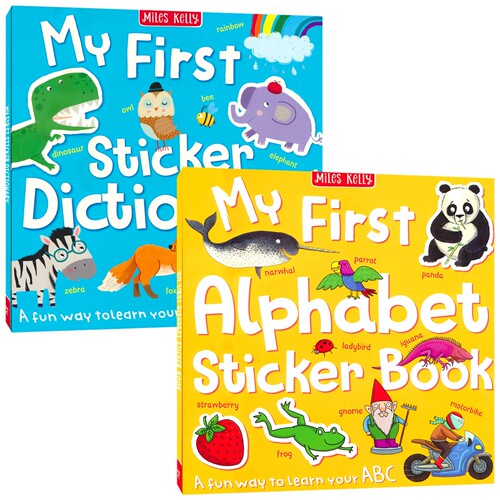 My First Alphabet Sticker Book My First Sticker Dictionary 英语字母&词汇贴纸书2册 幼儿早教启蒙读物 英文原版进口儿童图书