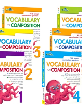 Dolphin Vocabulary For Composition P1-6 新加坡英语 写作词汇 小学1-6年级 章鱼词汇书 创意写作 英文原版进口图书