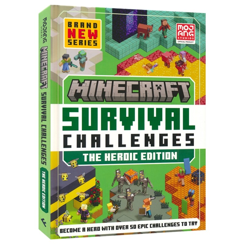 Minecraft Survival Challenges The Heroic Edition 我的世界生存挑战：英雄篇 英文原版游戏周边书 精装 小学课外读物 进口图书 - 实物图