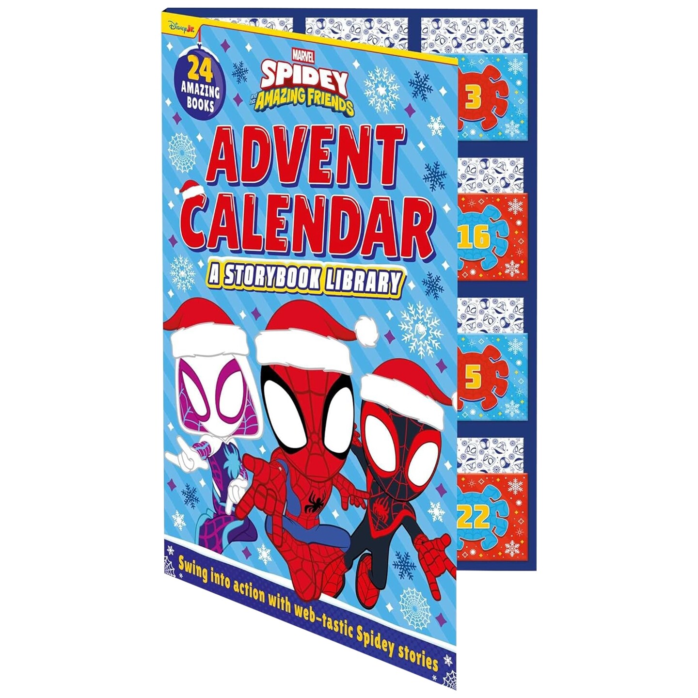 【自营】Marvel Spidey and his Amazing Friends Advent Calendar 漫威蜘蛛侠 圣诞日历5分钟故事集24册 迷你绘本 英文原版进口