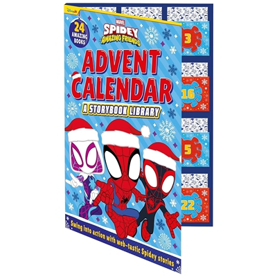 【自营】Marvel Spidey and his Amazing Friends Advent Calendar 漫威蜘蛛侠 圣诞日历5分钟故事集24册 迷你绘本 英文原版进口