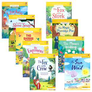 Usborne English Readers Starter Level 小读者系列 分级阅读 入门级 小鸡里肯 太阳与风 狐狸与鹳 经典童话故事 英文原版进口