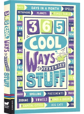 365 Cool Ways To Remember Stuff 365种酷炫的记忆方法 涵盖语法 拼写 标点 数学 科学 历史等各学科知识点 英文原版图书