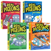 进口儿童图书 Pigeons Real 初级章节桥梁书 鸽子侦探系列1 幽默搞笑 英文原版 漫画插图 小学生英语课外读物