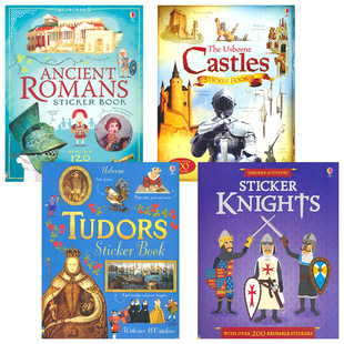 Usborne Activities Sticker Book Ancient Romans Castles Knights Tudors 尤斯伯恩活动贴纸书 百科科普 英文原版进口儿童图书