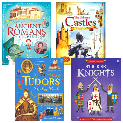 Usborne Activities Sticker Book Ancient Romans Castles Knights Tudors 尤斯伯恩活动贴纸书 百科科普 英文原版进口儿童图书