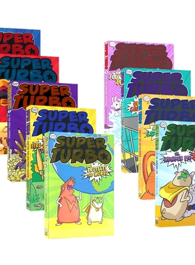Super Turbo lying Ninja Squirrels Pencil Pointer Saves the Day 超级旋风1-9 全彩漫画书爆笑课外读物 英文原版进口图书