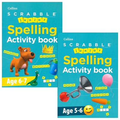 Collins Scrabble Junior Spelling Activity Book Age 5 6 7 趣味拼字游戏活动书 5-7岁 字谜 填字游戏 字母接龙 找单词 英文原版
