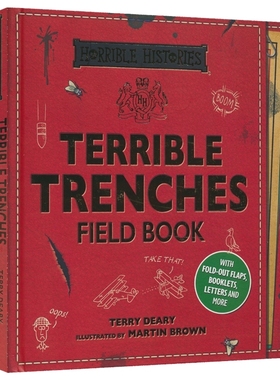 Horrible Histories Trenches Field Book 可怕的历史 一战历史 战壕 精装翻翻书 7岁+ 趣味科普历史读物 英文原版进口图书