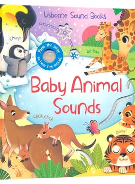 Usborne Sound Books Baby Animal Sounds 尤斯伯恩发声书 小动物的声音 触摸纸板书 亲子绘本 英语早教启蒙 英文原版进口儿童图书