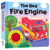 进口儿童图书 Engine Red The 亲子读物 Fire 幼儿英语早教启蒙纸板发声书 英文原版 红色消防车 感官训练