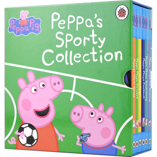 Peppa's Sporty Stories 小猪佩奇6册盒装 学游泳 足球 滑冰 瑜伽 粉红猪小妹 育儿理念 热播动画改编 扩展运动词汇 英文原版图书