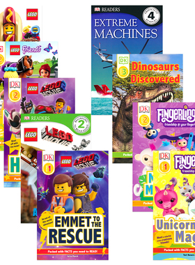 DK Readers Level 1234 DK分级读物 冒险故事图画书 指尖猴恐龙机器乐高全彩插图 小学英语课外阅读 英文原版进口儿童图书