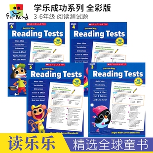 6年级 Tests Reading 英语阅读理解测验练习全彩版 英文原版 小学3 进口教辅 With 美国学乐成功系列 Grade Success Scholastic